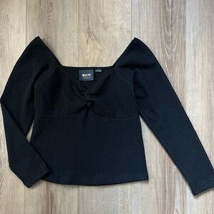 Sz S Anthropologie Maeve Black Textured Top